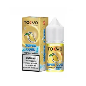 Tokyo Super Cool Tropical Mango 30ml nicotine salt e-liquid bottle