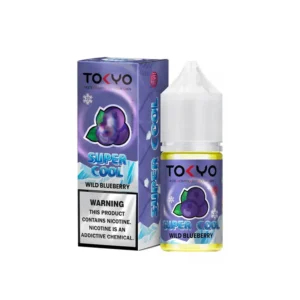 Tokyo Super Cool Wild Blueberry 30ml nicotine salt e-liquid bottle