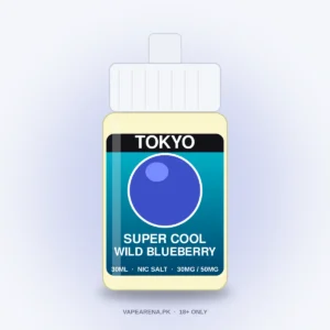 Tokyo Super Cool Wild Blueberry 30ml nicotine salt e-liquid bottle