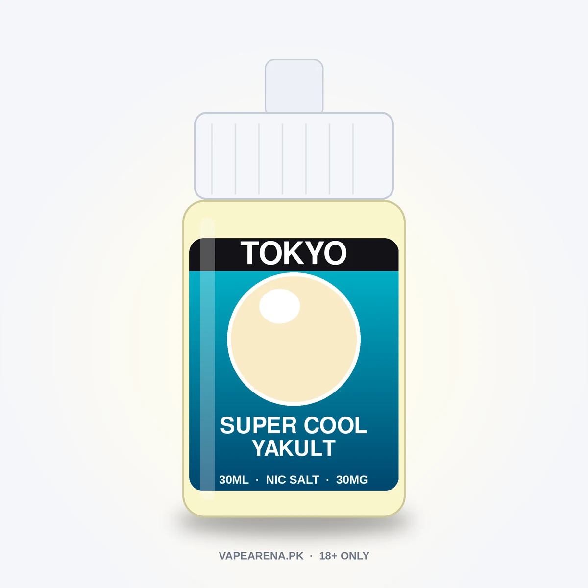 Tokyo Super Cool Yakult 30ml nicotine salt e-liquid bottle
