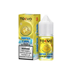 Tokyo Super Cool Yellow Watermelon 30ml nicotine salt e-liquid bottle